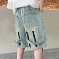 thumbnail image 6 of KAUOD Jorts for Boys, Y2k Baggy Loose Wide Leg Denim Shorts, 2025 Trendy Jean Shorts with Pockets, Casual Boy Sweat Pants, 6 of 9