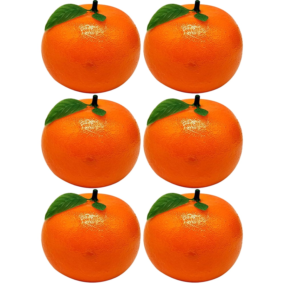 Hemoton 6pcs Fake Oranges Artificial Oranges Simulation Foams Orange