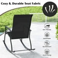 thumbnail image 4 of Gymax Set of 4 Outdoor Rocking Chair Patio Rocker w/ Breathable Fabric Black, 4 of 5