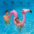 thumbnail image 4 of (2 pack) Bluescape Flamingo Pool Noodle – Inflatable Pink Pool Float for Kids & Adults, Fun Flamingo Design, 4 of 6