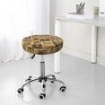 thumbnail image 7 of Bingfone coffee Stamps Padded Round Bar Stool Cover Cushion with Elastic Fabric Round Chair Seat - coffee Stamps, 7 of 7