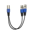 thumbnail image 3 of 30 Cm 3pin Xlr 1 Cable Audio A 2 3 Pines Doble Adaptador Micrófono Enchufe Aleación Zinc Con Alambre Blindaje, 3 of 9
