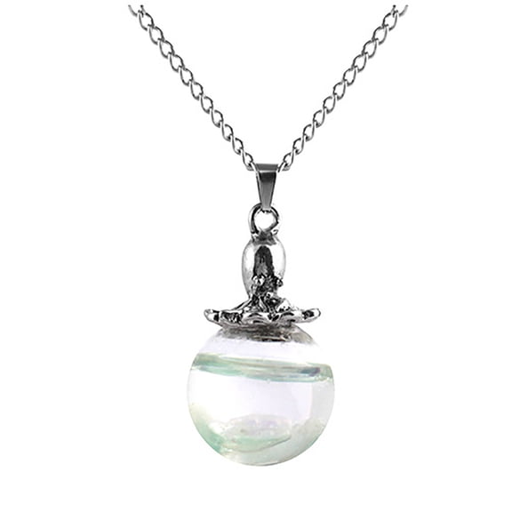 Pnellth Fashion Glass Ball Pendant Octopus Faux Turquoise Women's Necklace Jewelry Gift
