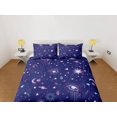 thumbnail image 2 of Luna Estrellas Galaxia Púrpura Funda Nórdica Set Colcha, Dormitorio Ropa de Cama con, 2 of 4