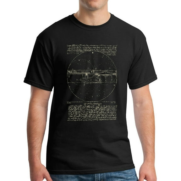 NCC-1701 USS Enterprise Shirt - Leonardo da Vinci Vitruvian Star Ship Tshirt