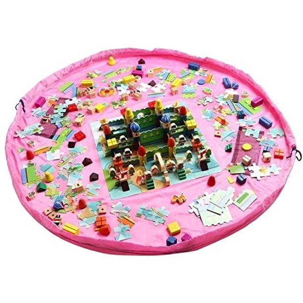 Bolsa de almacenamiento de juguetes para Lego, bolsas organizadoras, alfombra plegable, organizador portátil, juguete, alfombra de juego para niños Ormromra MZQ-0847-3
