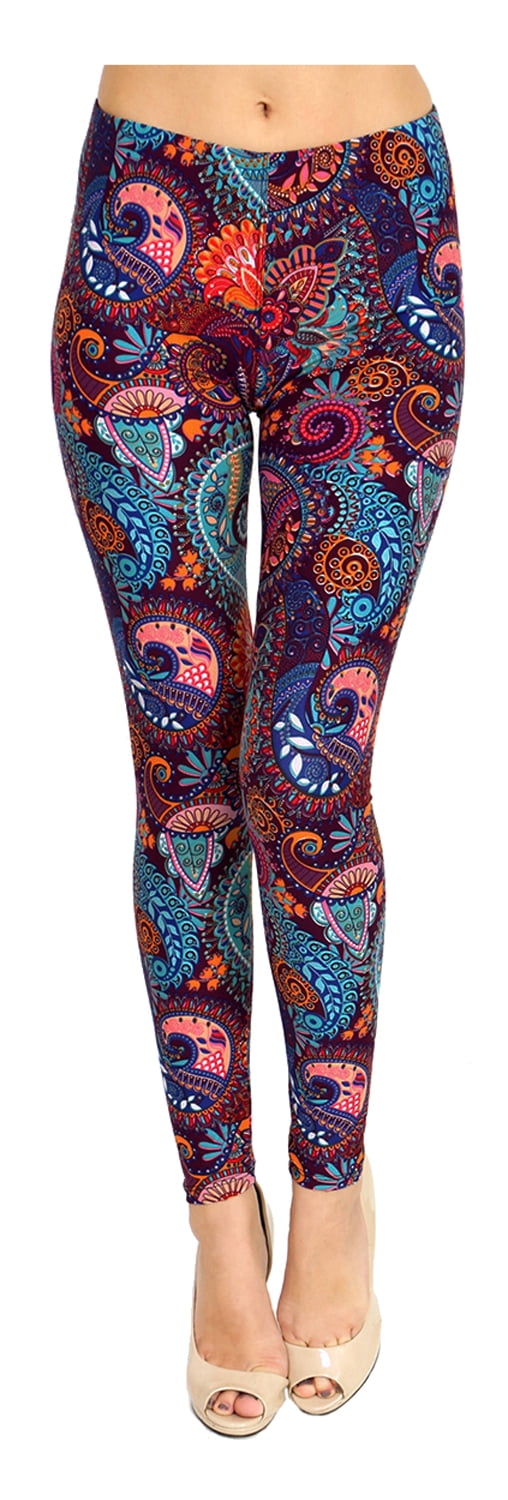 VIV Collection Printed Brushed Leggings Paisley Wildlife VIV Collection Printed Brushed Leggings Paisley Wildlife