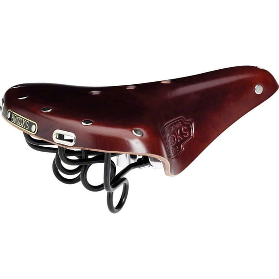 Brooks B72 Unisex Saddle Brown with black rail and clamp