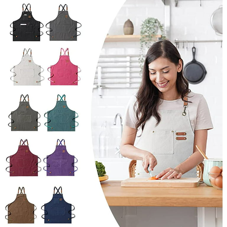 C794 Chef's Clothes Accessories Canvas Kitchen Aprons for Woman