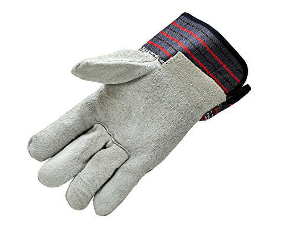 G & F 5025 Extra Long Cuff (4 1/2 inch) Leather Palm Work Gloves, Large