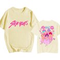 thumbnail image 1 of Pop cazadora para niña Graphic Round-Neck Short Sleeve T Shirt For Kids Youth Fashion Tee With Cartoon Print Design Soft Blend Top For Children （Beige）, 1 of 2