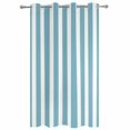 thumbnail image 2 of Outdoor Curtains for Patio Waterproof, Aqua Striped Windproof Pravicy Outside Porch Blackout Curtain, Modern Farmhouse Blue White Stripes Sun Blocking Grommets Curtains for Cabana Gazebo 54"x84", 2 of 9