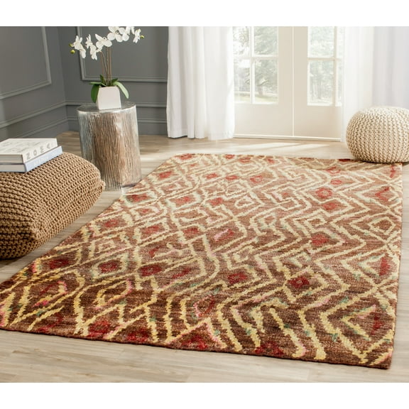 SAFAVIEH Bohemian Jackie Geometric Area Rug, Brown/Gold, 5' x 8'