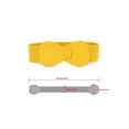 thumbnail image 3 of INSPIRE CHIC Interlock Buckle 8-shaped Faux Leather Elastic Belt Cinch Waistband for Lady Fit Waist Girth:25"/63.5cm-37"/94cm Yellow, 3 of 7