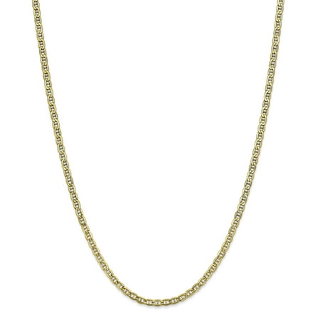 10k Yellow Gold 3.20mm Semi Solid Anchor Chain