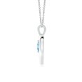 thumbnail image 2 of ANGARA Natural Solitaire Round Aquamarine Open Heart Pendant in 14K White Gold for Women (Size-4mm) | March Birthstone, Birthday, Anniversary, Jewelry Gift for Women | Natural Aquamarine Necklace, 2 of 8