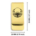 thumbnail image 2 of Stainless Steel Aquarius Zodiac (Water Bearer) Classic Slim Money Clip Credit Card Holder, 2 of 2