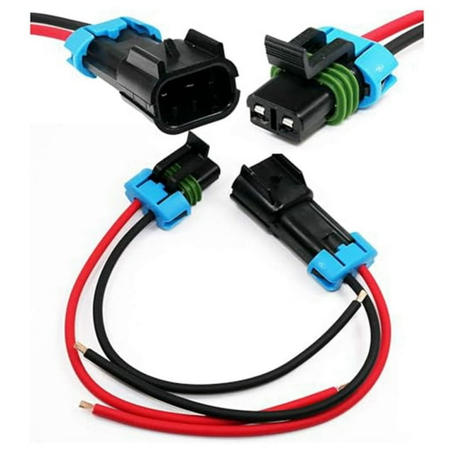 1 x Conectores multiusos Metri-Pak de 2 pines y 30 A, serie 280 (conector macho-hembra, calibre 12)