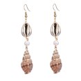 thumbnail image 4 of MLINS Shell Sea Snail Earrings Beautiful Elegant Decor Eardrop for Women Lady Female, 4 of 8
