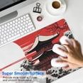 thumbnail image 3 of Black and Red Japanese Landscapes Gaming Mouse Mat, Wave Rectangle Large Non-Slip Rubber Gaming Mouse Pad with Stitched Edges, Office Mouse Pad for Women Men Kids, 31.5x11.8in, 3 of 7