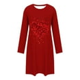 thumbnail image 5 of Wensltd Long Sleeve Nightgowns Women Valentine Day Crew Neck Soft Sleep Dress Casual Comfortable Short Sleepwear, 5 of 5
