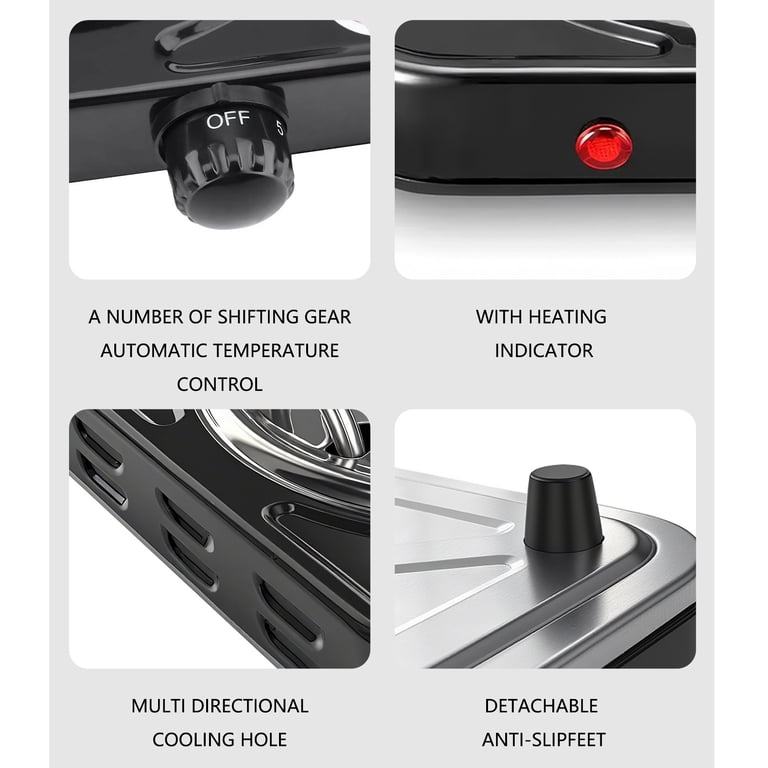 REDUSK Portable Double Burner Hot Plate, 2200W photo 7