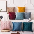 thumbnail image 4 of AMERTEER Square Shape Solid Color Soft Pillow Case Sofa Bed Cushion Cover Home Decor, 4 of 12