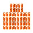 thumbnail image 4 of 50 piezas de cubiertas para postes de cercado de trampolines, protectores de extremo, reparación de redes de trampolines Naranja, 4 of 8