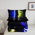thumbnail image 5 of Erosebridal Galaxy Lightsaber Bedding Sets with Comforter, Blue Orange Duvet Insert, Watercolor Print Decor, Reversible, 5 of 7