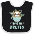 thumbnail image 3 of Inktastic Teacup Raccoon I Love My Abuelo Boys or Girls Baby Bib, 3 of 4