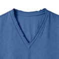 thumbnail image 5 of DayScoop Man Casual T-Shirts Solid-Color T Shirts Summer Fashion Vintage Short Sleeve V-neck Breathable Tops Tees, 5 of 6