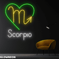 thumbnail image 4 of Glowneon Scorpio Heart Neon Sign, Scorpio Zodiac Horoscope Led Light, 4 of 5