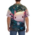 thumbnail image 5 of Fotbe Whimsical Axolotl Fantasy print Short Sleeve Button Down Shirts for Men Casual Summer Beach Wrinkle Free Shirt-XX-Large, 5 of 7