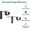thumbnail image 3 of Hang Single Curtain Rod Brackets – No Drill, No Damage – Perfect Curtains Every Time – set of 2,Black, 3 of 4