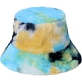 thumbnail image 4 of CoCopeaunts Tie Dye Bucket Hat for Women Autumn Winter Plush Warm Cap Foldable Packable Travel Activities Daily Bucket Caps, 4 of 8