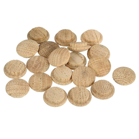 Unique Bargains 20 Packs 0.59 x 0.79 Inch Wood Hole Plugs, Wood Pocket Button Plug for Chair Woodworking