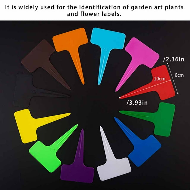 Ruiboury 50 Pieces Garden Labels Yard Backyard Park Classification Markers Trees Seedlings Plant Flowers Planter Sign Tags Dark Green