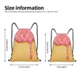 thumbnail image 4 of Kdxio Pink Ice Cream Print Drawstring Backpack Bag,Waterproof Draw String Back Sack, Gym Drawstring Bags Swim Bag For Unisex, 4 of 9