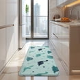 thumbnail image 4 of Light Blue Dinosaurs Geometric Pattern Kitchen Rug Mat,Kitchen Runner Rugs Non Skid Washable,Decorative Kitchen Floor Mats for Kitchen,Sink,Laundry,17"x47.2", 4 of 7