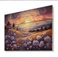 thumbnail image 2 of Designart "Countryside The Violet landscape III" Modern Print on Natural Pine Wood, 2 of 5