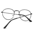 thumbnail image 3 of Retro Round Reading Glasses Glasses Strength 2.0 Black black, 3 of 3