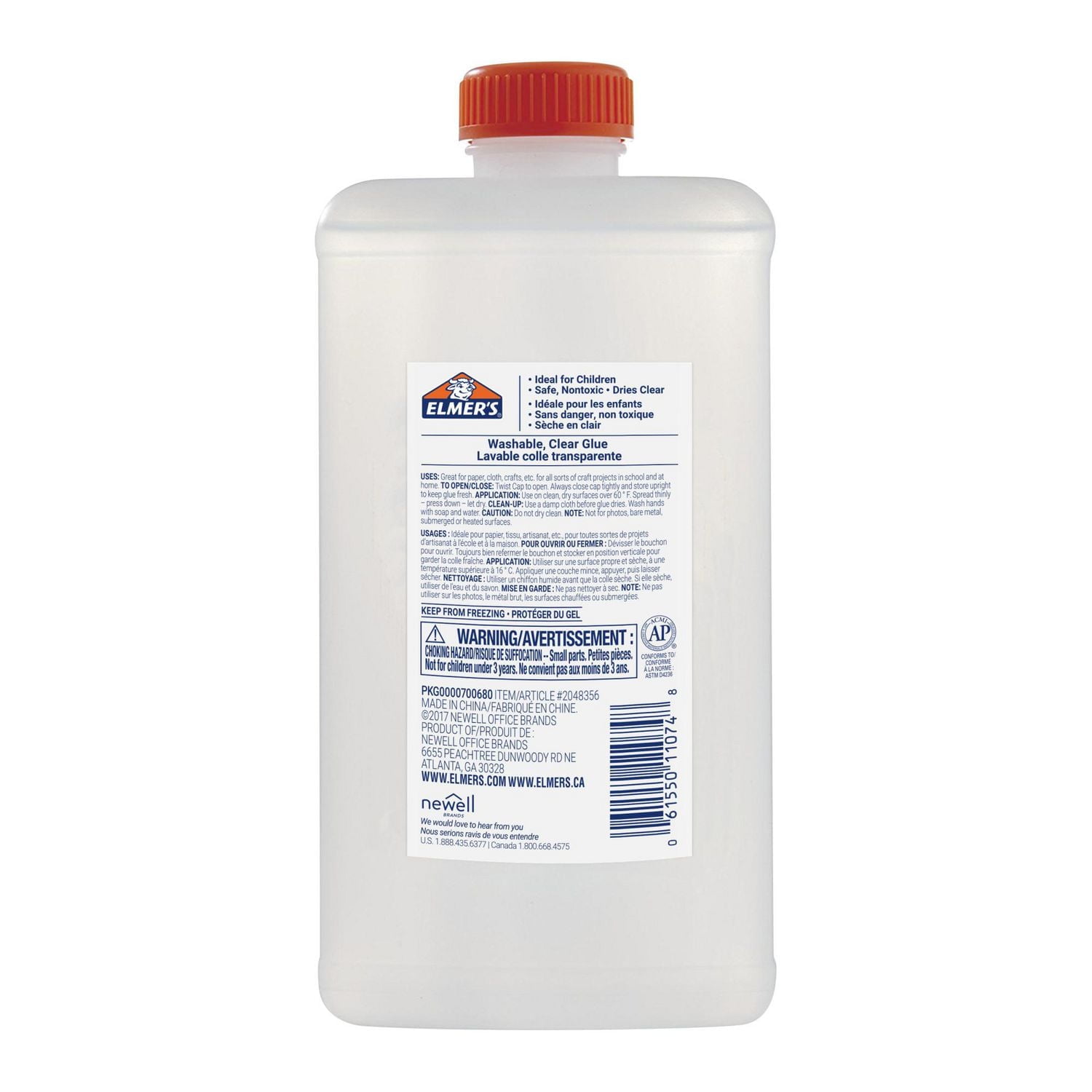 Elmer's Liquid School Glue, Clear, Washable, Great for Making Slime