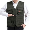 thumbnail image 6 of ZVNAΖH Men's Cargo Vest Sleeveless Jacket Fishing Vest Lightweight Outdoor Work Safari Travel Cargo Vest with Multi-Pockets, 6 of 8