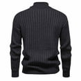 thumbnail image 3 of Mens Pullover Sweaters Ribbed Slim Fit Knitted Pullover Casual Turtleneck Sweater Black XXL, 3 of 4