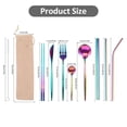 thumbnail image 4 of 10Pcs Portable Cutlery Set Stainless Steel Travel Cutlery Set Portable Utensil Flatware Set Including Cutter Fork Spoons Chopsticks Straws Cutlery Set with Storage Bag for Travel Camping, 4 of 11