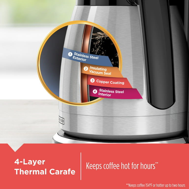  Black+Decker Thermal Coffee Maker, 12 Cup