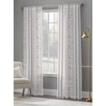 thumbnail image 4 of Grey Beige Geometric Sheer Curtains 108 Inch Length 2 Panels Set for Living Room/Bedroom, Modern Abstract Art Striped Semi Curtain Sheers Drapes Rod Pocket Curtains Window Treatment Set 52''x108''x2, 4 of 7