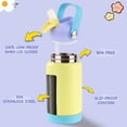 thumbnail image 4 of Hawsaiy 12oz Kids Insulated Water Bottle with Straw Lid,Leak-Proof Stainless Steel BPA-Free for School Boys and Girls, 4 of 8