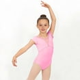 thumbnail image 6 of ATOGUTA Jumpsuit for Girls Ballets Leotards Dance Gymnastic Outfits Short Sleeve Dancewear Pink, Size 3T-15, 6 of 6