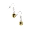 thumbnail image 3 of Delight Jewelry Goldtone Capital Letter - F - Pebble Disc - Silver tone Infinity French Earrings, 3 of 4